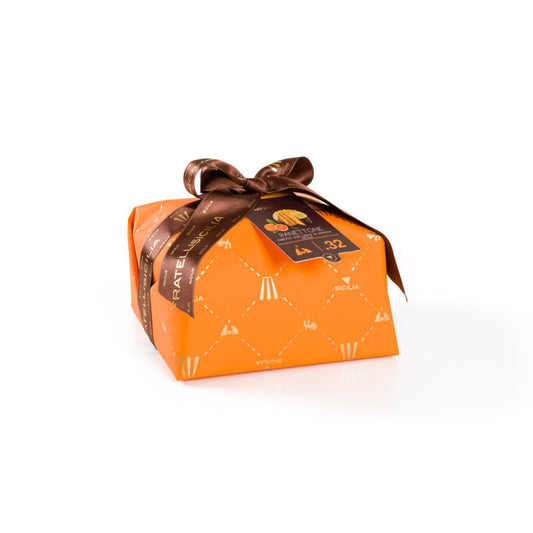 Panettone mit der Orange Siziliens, sizilianische Brüder, verschiedene Gewichte