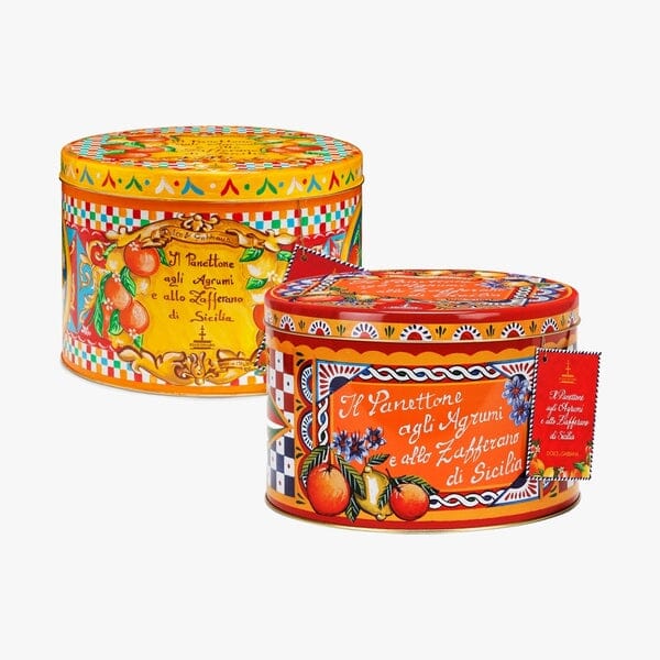 Panettone artigianale Fiasconaro "Dolce&Gabbana" agli Agrumi di Sicilia e Zafferano, varie grammature Panettone Fiasconaro