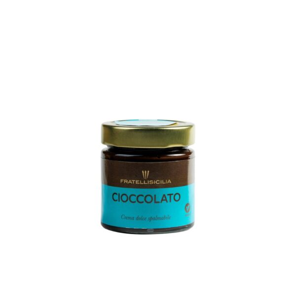 Panettone au chocolat noir avec bocal de crème au chocolat noir, frères Sicile, 1 kg