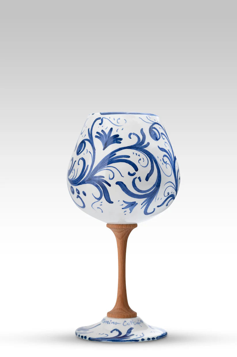 Calice Volute in Ceramica Artistica di Caltagirone, vari colori Ceramica Food in Sicily