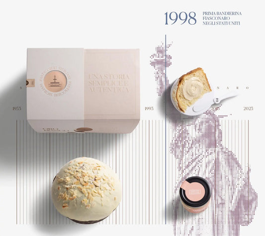 Panettone Fiasconaro Oro Bianco con crema di Mandorle, 1 Kg Panettone Fiasconaro