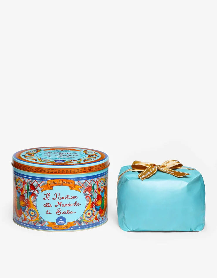 Panettone Artigianale Fiasconaro "Dolce e Gabbana" alle Mandorle di Sicilia, 1 Kg Panettone Fiasconaro