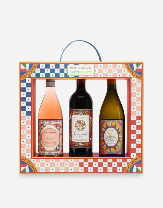 Geschenkpaket Dolce & Gabbana -Rahmen mit Isolano, Tancredi und Rosa, Donnafuata