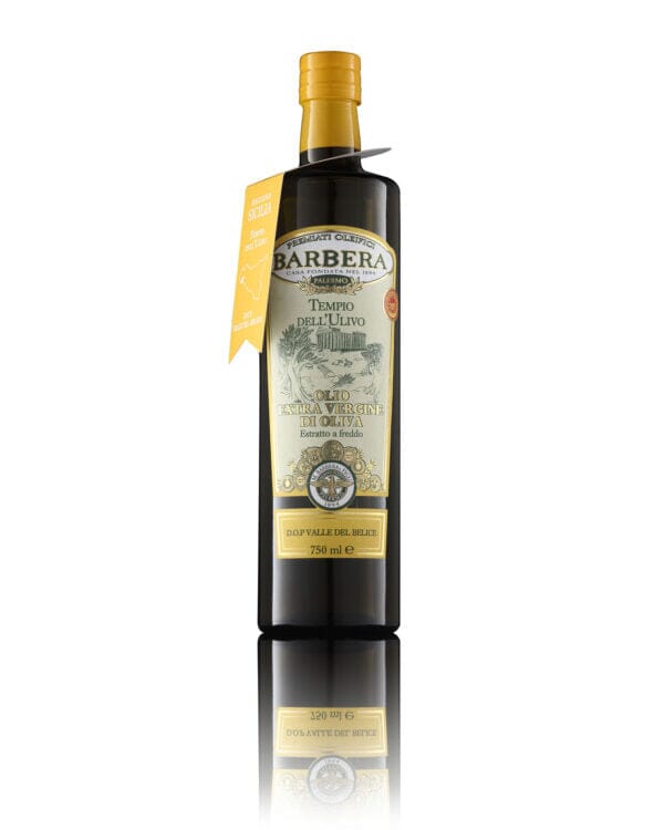 Olio Extra Vergine di Oliva, D.O.P. "Valle del Belice", 750 ml, Premiati Oleifici Barbera Condimenti Premiati Oleifici Barbera