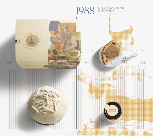 Panettone Fiasconaro Oro di Manna con Crema di Manna , 1 Kg Panettone Fiasconaro