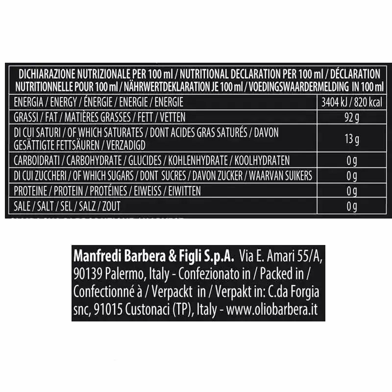 Confezione Regalo Olio Extravergine di Oliva Biologico- LINEA LORENZO N. 5 da Olive Denocciolate, 500 ml Premiati Oleifici Barbera