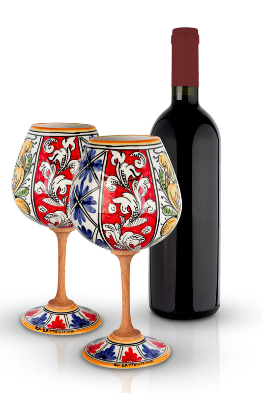 Calice Diapositive in Ceramica Artistica di Caltagirone Ceramica Food in Sicily