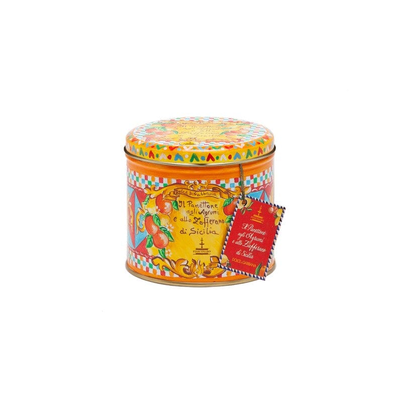 Panettone artigianale Fiasconaro "Dolce&Gabbana" agli Agrumi di Sicilia e Zafferano, varie grammature Panettone Fiasconaro