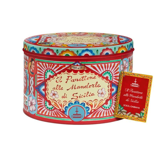 Panettone Artigianale Fiasconaro "Dolce e Gabbana" alle Mandorle di Sicilia, 1 Kg Panettone Fiasconaro