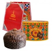 Panettone artigianale Fiasconaro "Dolce&Gabbana" alle Castagne glassate e Gianduia, 1 kg Panettone Fiasconaro