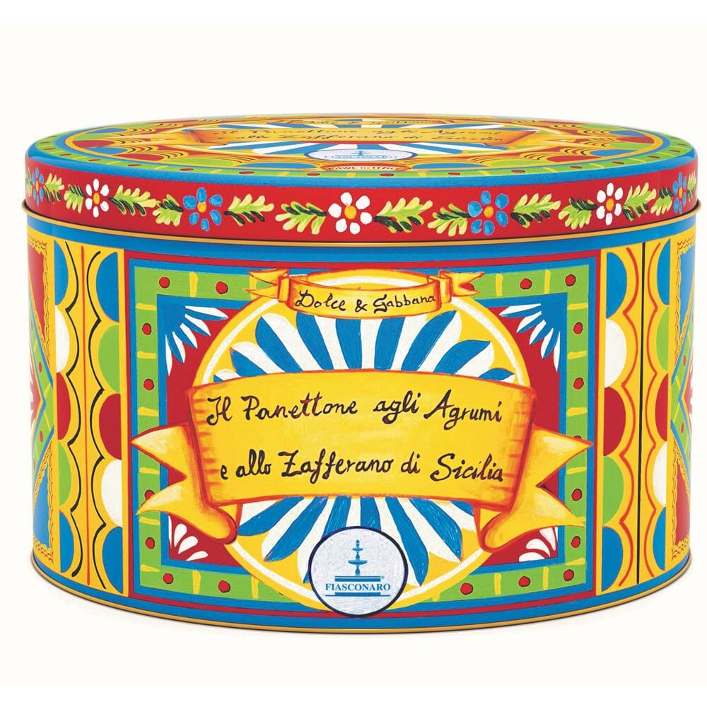 Panettone artigianale Fiasconaro "Dolce&Gabbana" agli Agrumi di Sicilia e Zafferano, varie grammature Panettone Fiasconaro