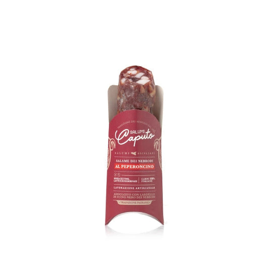 Salame dei Nebrodi al Peperoncino, Salumi Caputo, 200 gr Salumi Salumi Lipari