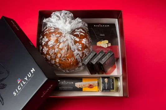 Boîte-cadeau de Noël "Goloseria" avec 7 produits siciliens de haute qualité, Sicile