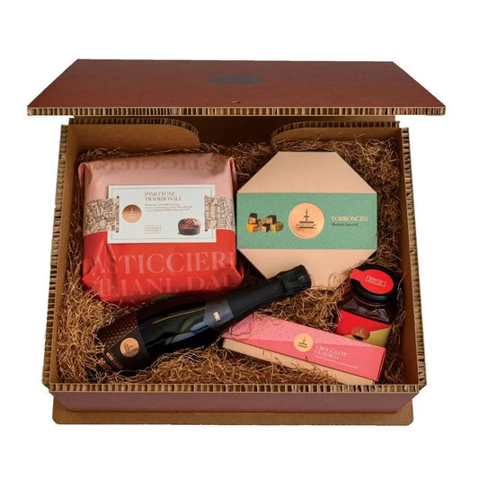 Strenna Tradizionale Fiasconaro con 5 prodotti siciliani di alta qualità Confezione regalo natalizia Fiasconaro