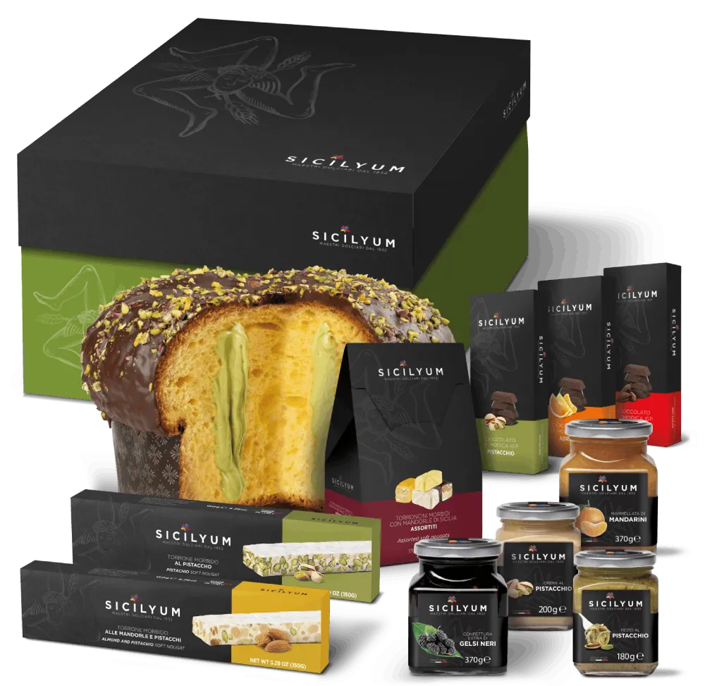 Boîte-cadeau de Noël "Gran sicile" avec 11 produits siciliens de haute qualité, sicile