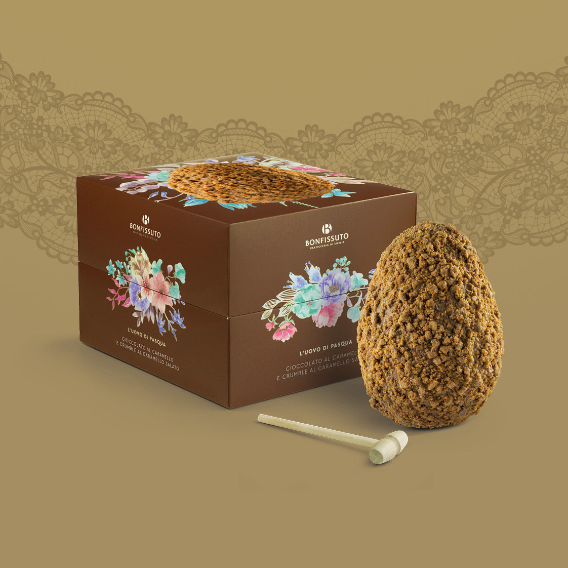 Easter egg Bonfissuto with salted caramel, 500 gr