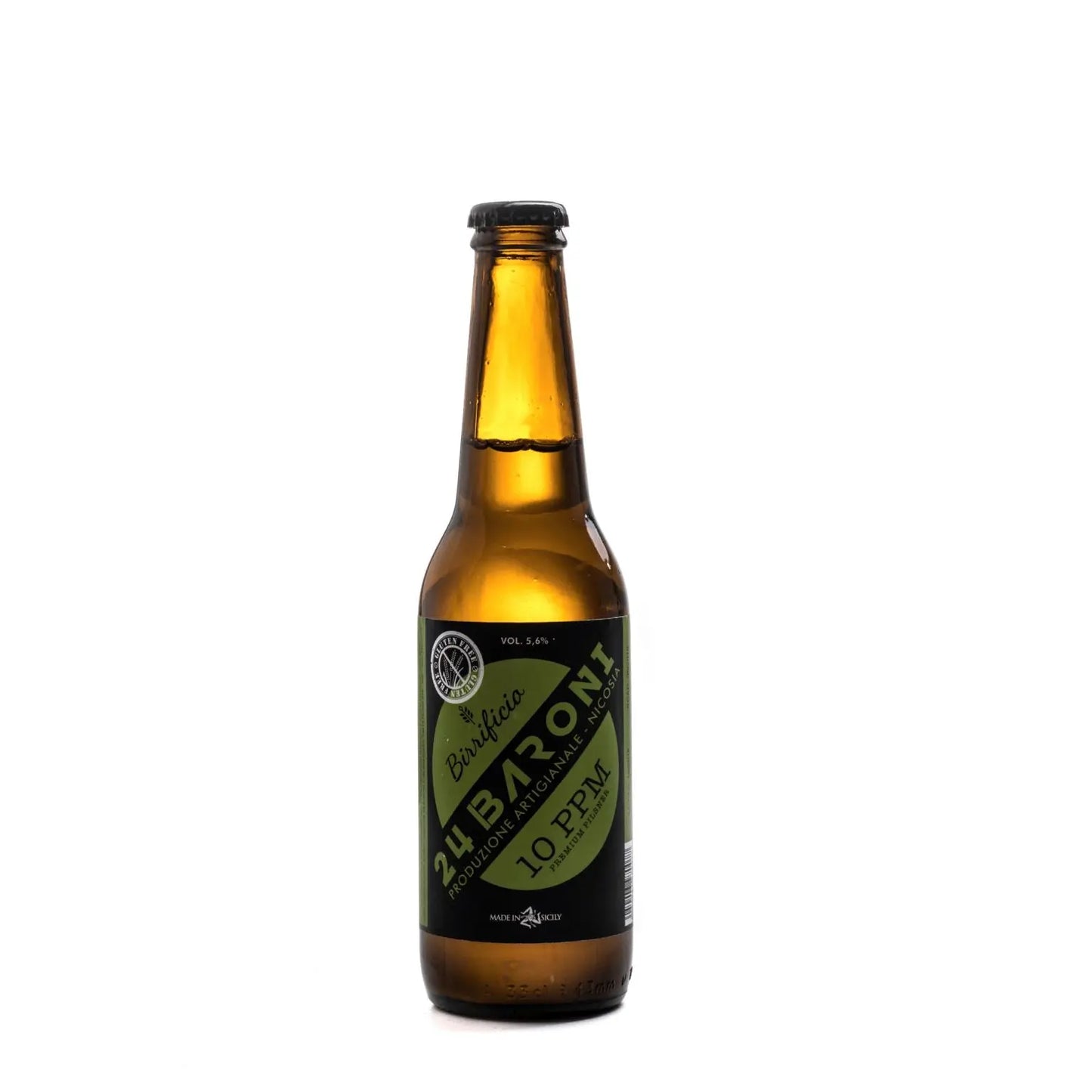 Birra artigianale Premium Pilsner senza glutine Birra 24 Baroni 33 CL
