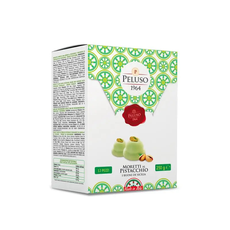 Biscotti di pasta frolla Moretti al Pistacchio, 170 gr o 250 gr Dolci tipici siciliani Peluso 1964