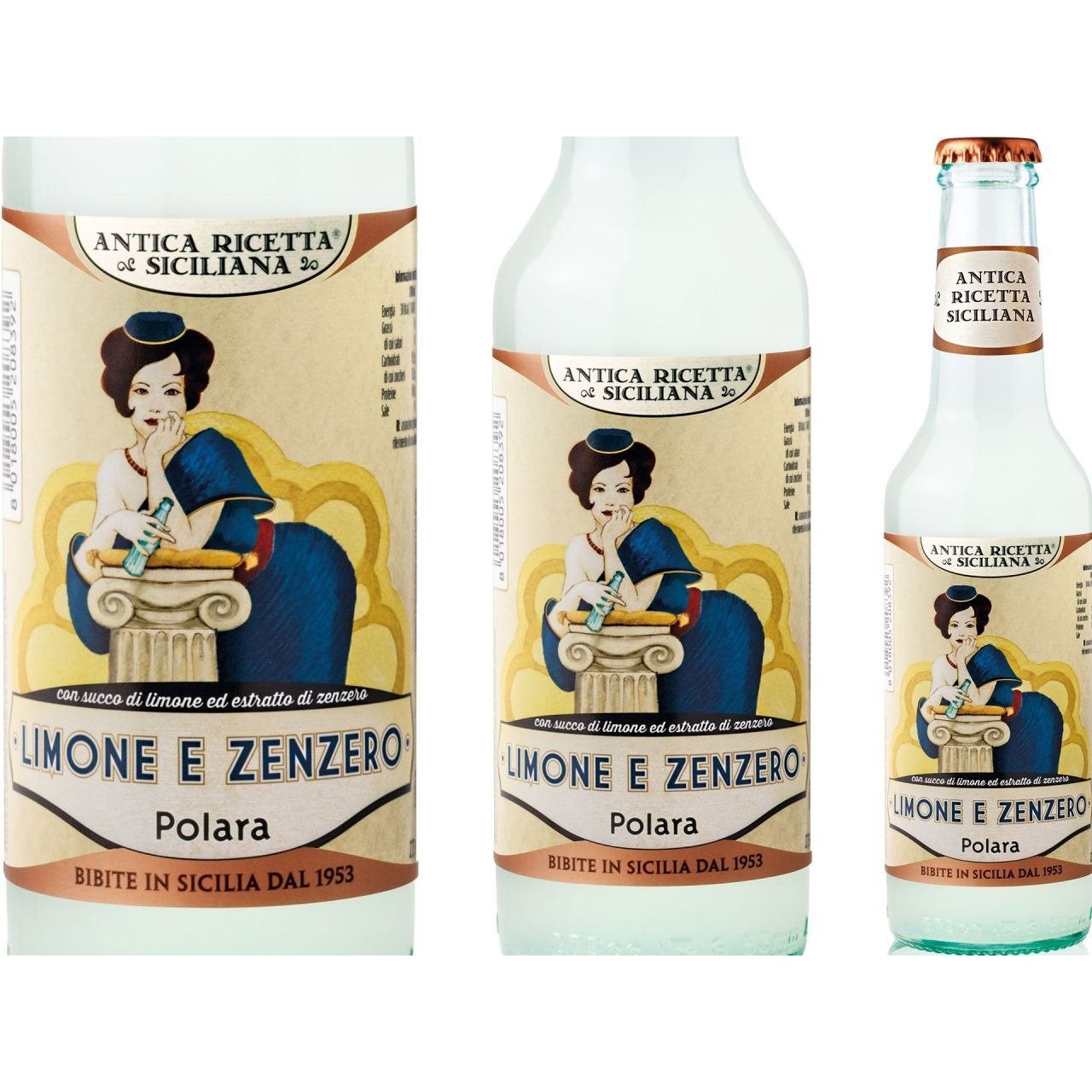 Bibita Polara con succo di Limone ed estratto di Zenzero, Confezione da 6 x 27,5 cl Bibite Polara