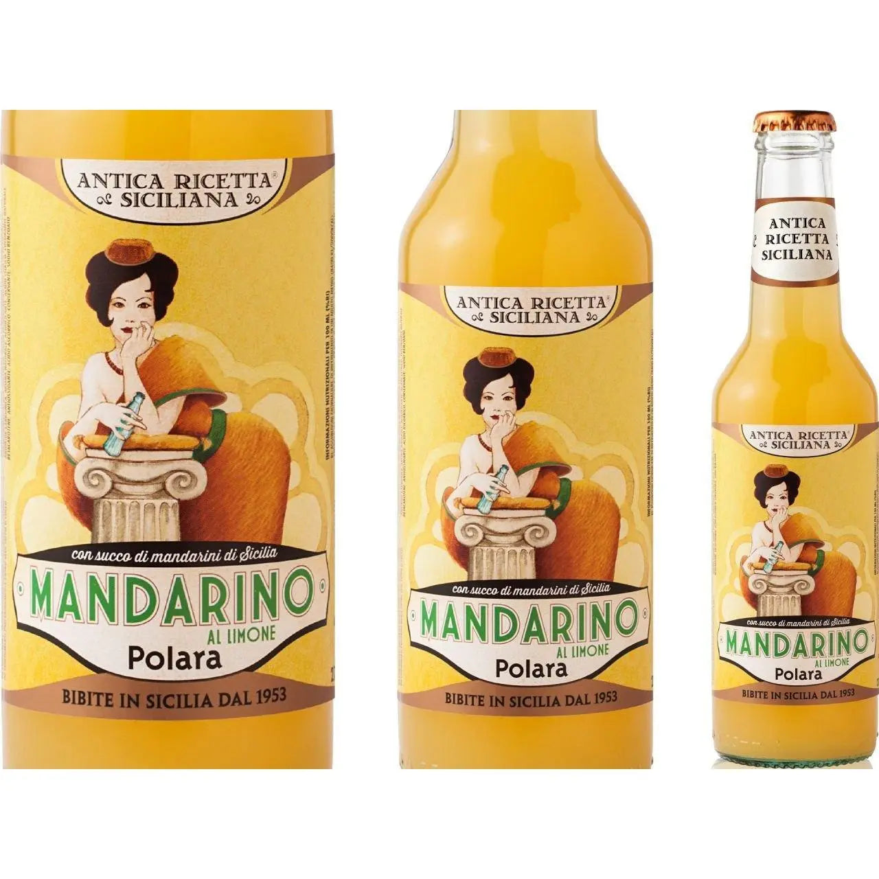 Mandarino al Limone Polara, confezione da 6 x 27,5cl Bibite Polara