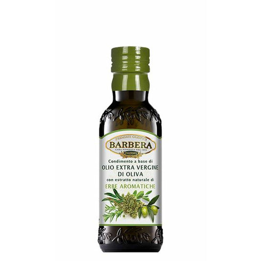 Olio Extra Vergine di Oliva aromatizzato alle erbe aromatiche, 0,25 L Condimenti Premiati Oleifici Barbera 1 Bottiglia