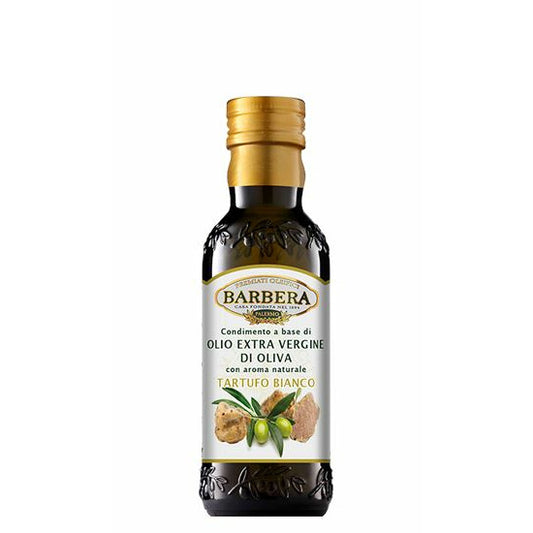 Olio Extravergine di Oliva aromatizzato al tartufo bianco, 0,25 L Condimenti Premiati Oleifici Barbera 1 Bottiglia