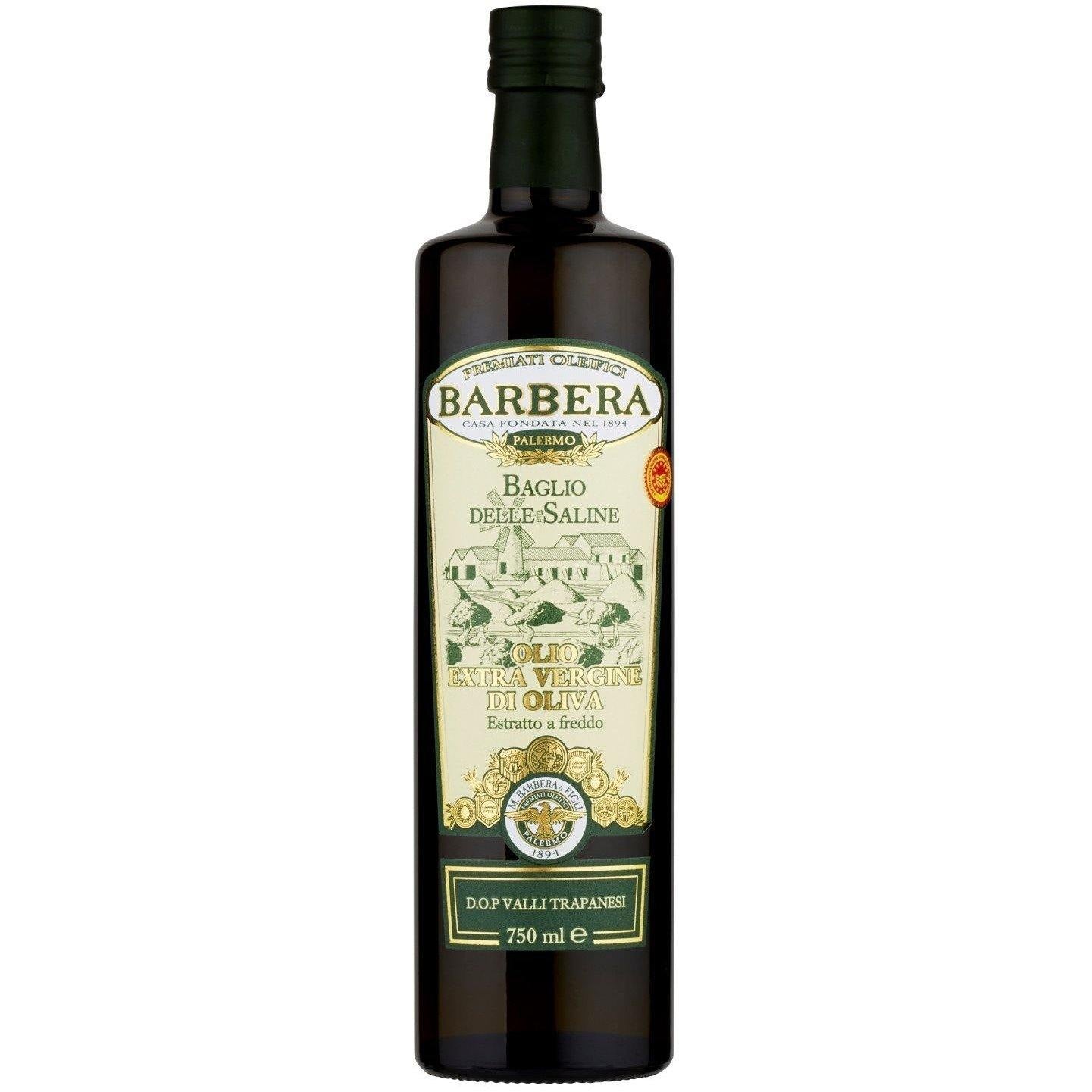 Olio Extravergine di Oliva Baglio Delle Saline, D.O.P. Valli Trapanesi Condimenti Premiati Oleifici Barbera