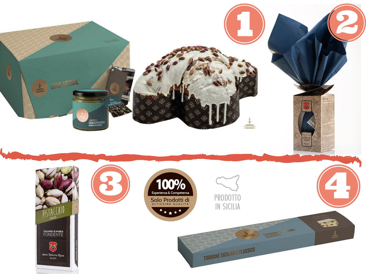 Confezione pacco regalo pasquale "La Golosa" Confezione regalo pasquale Food in Sicily