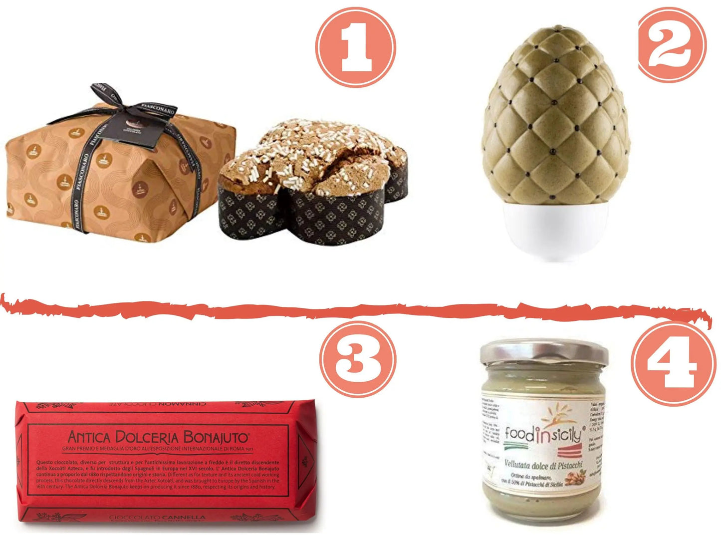 Confezione pacco regalo pasquale "Dolcezze siciliane" Confezione regalo pasquale Food in Sicily