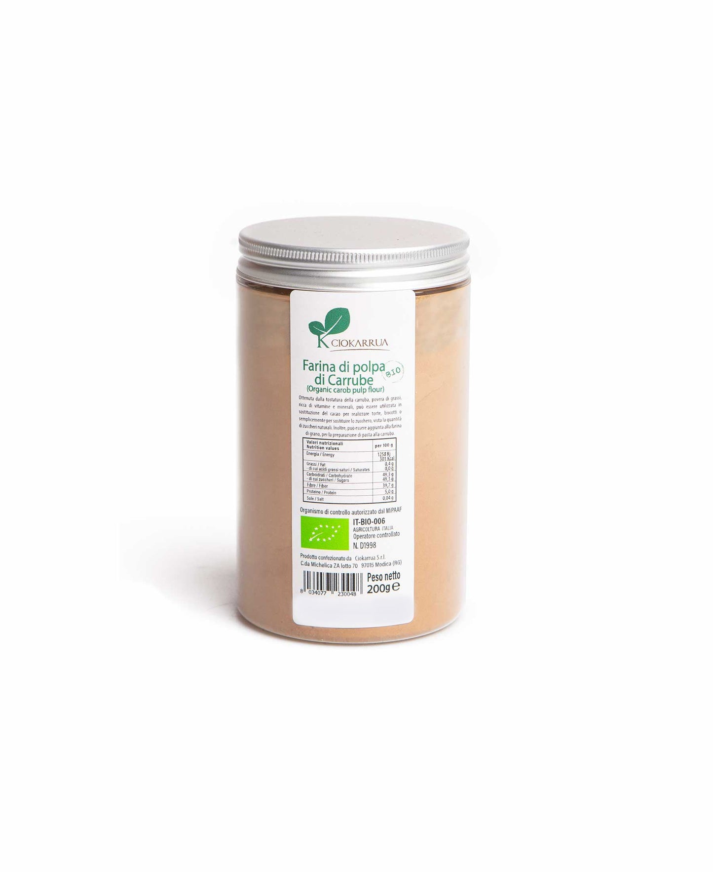 Farina di Polpa di Carrube siciliane, 500 gr, Food in Sicily Carrube Food in Sicily