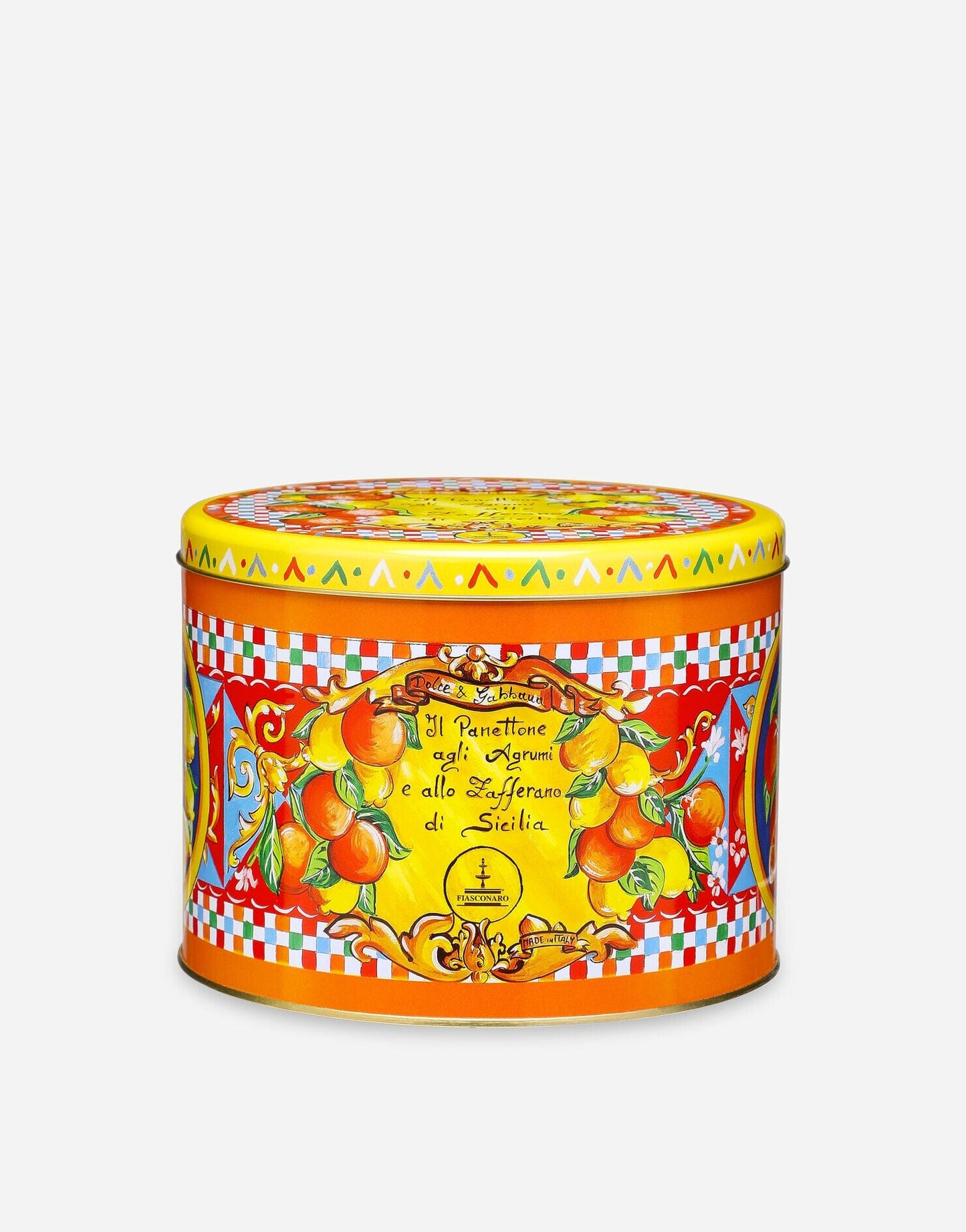 Confezione Natalizia "Sicilia" con 15 prodotti tipici siciliani di alta qualità in 10 versioni Confezione regalo natalizia Food in Sicily PANETTONE FIASCONARO DOLCE&GABBANA AGRUMI E ZAFFERANO 500 GR