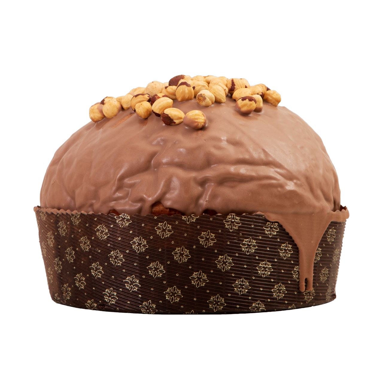 Panettone Artigianale alle Nocciole farcito con Crema di Nocciole ,1 Kg , Food in Sicily Food in Sicily