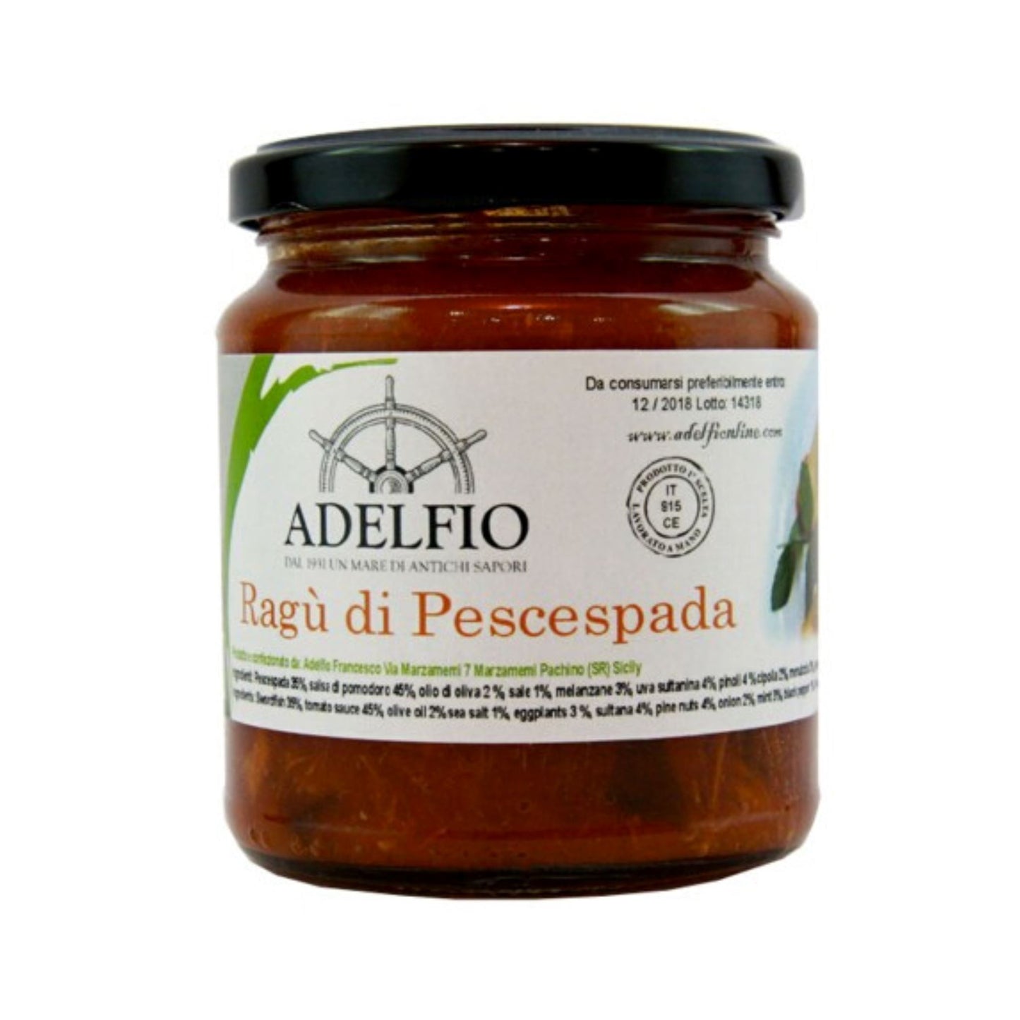 Sugo di Pesce Spada 300 gr Sugo Adelfio - Marzamemi