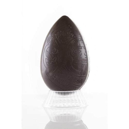 Uovo di Pasqua "Azteco" di puro cioccolato fondente extra di Modica 65% – con sorpresa – GR. 300 Antica Dolceria Rizza