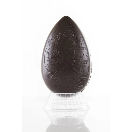Uovo di Pasqua "Azteco" di puro cioccolato fondente extra di Modica 65% – con sorpresa – GR. 300 Antica Dolceria Rizza