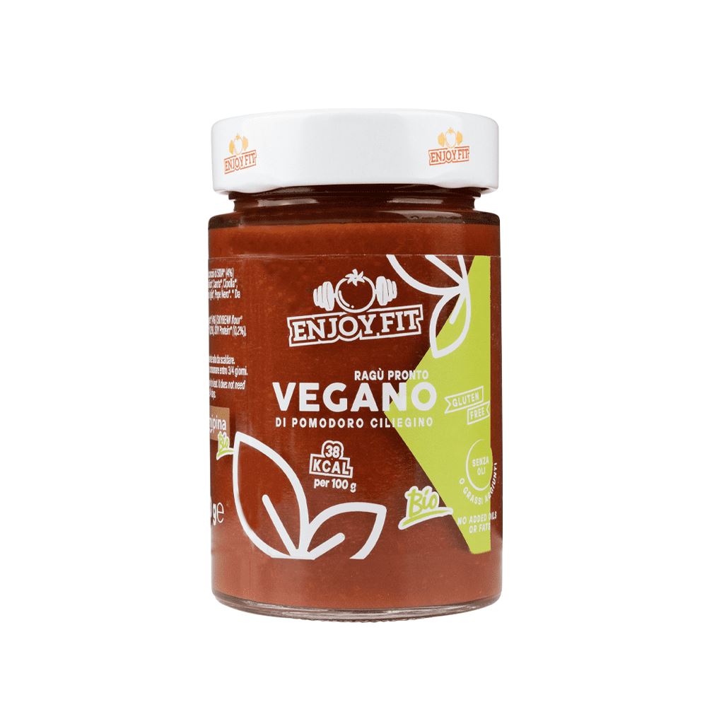 Ragù Pronto Vegano di Pomodoro Ciliegino da agricoltura biologica, 200 grammi Sugo Salemipina