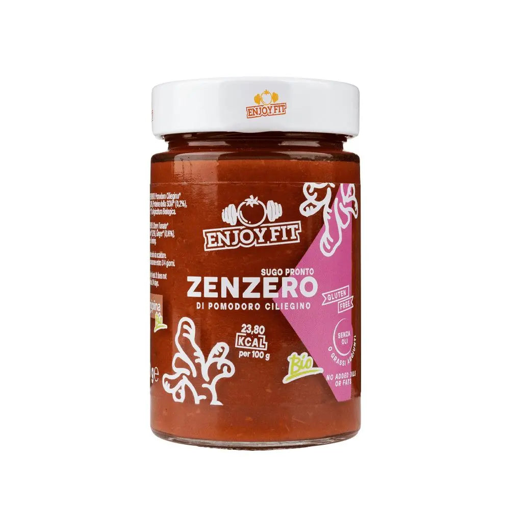 Sugo Pronto di Pomodoro Ciliegino con Zenzero da agricoltura biologica, 200 grammi Sugo Salemipina