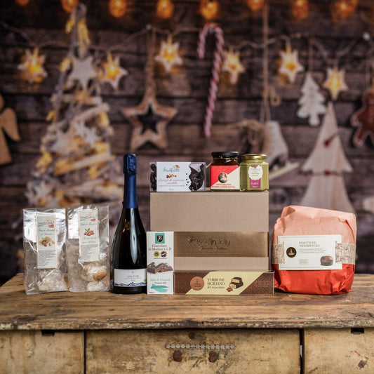 Confezione regalo natalizia "Hyblea" con 9 prodotti siciliani Confezione regalo natalizia Food in Sicily