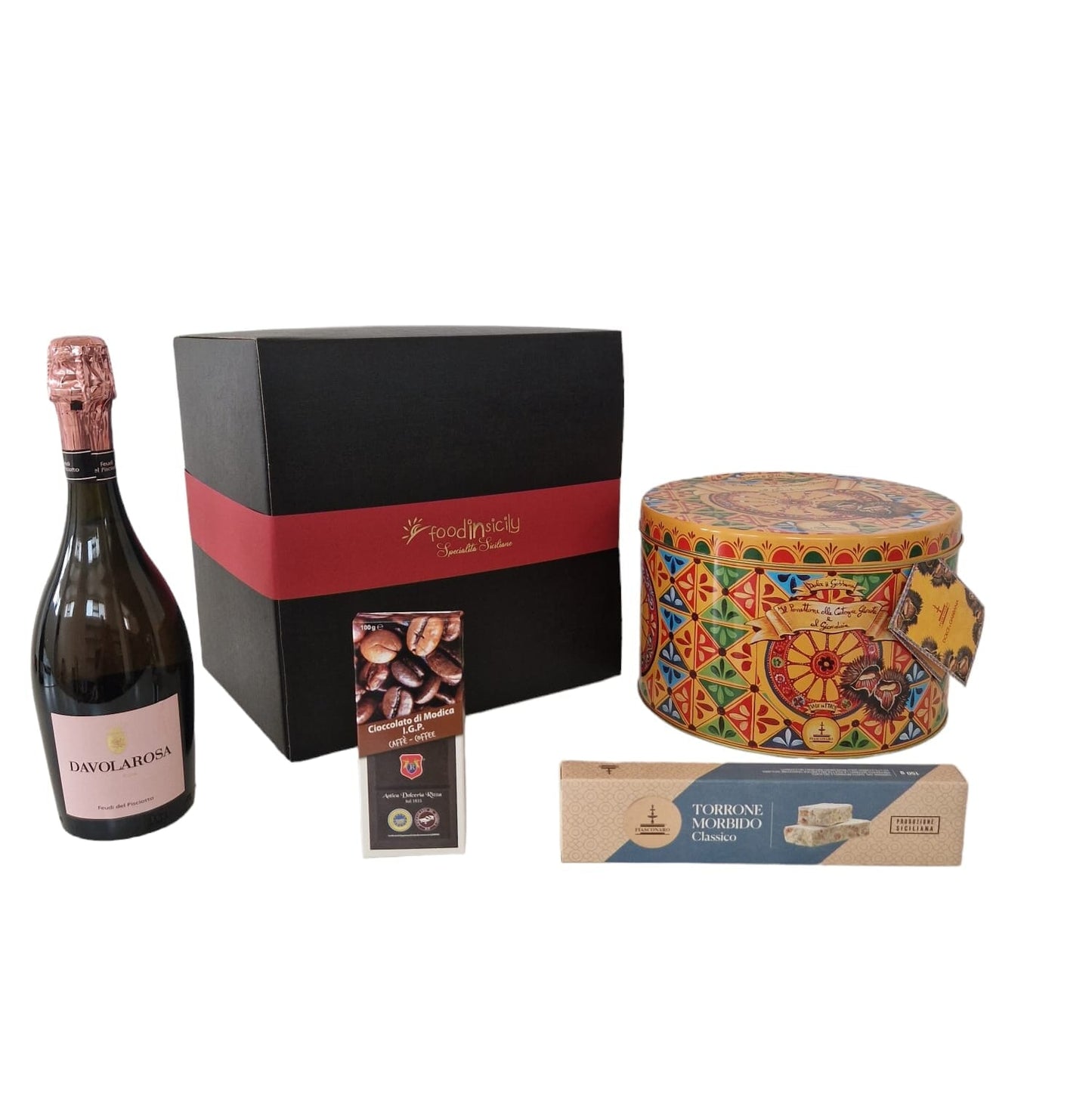 Confezione regalo "Dolce&Gabbana", con 4 prodotti di alta qualità e in 5 varianti Confezione regalo natalizia Fiasconaro Panettone Fiasconaro Dolce e Gabbana alle Castagne Glassate , 1 Kg