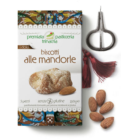 Biscotti alle Mandorle Senza Glutine, confezione da 36 pezzi, 1,1 Kg (36x30g) Dolci tipici siciliani Fuday