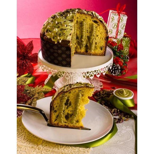 Panettone BronteDolci con crema al Pistacchio, glassa e granella 750 gr Bronte Dolci