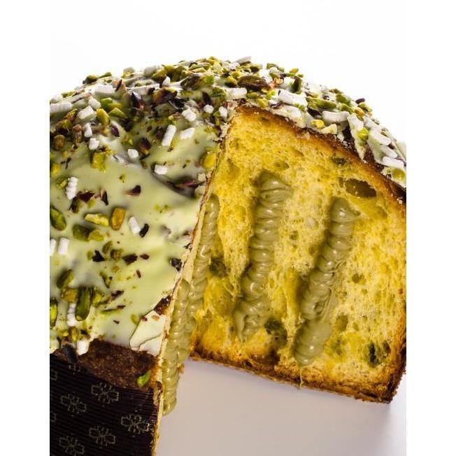 Panettone BronteDolci con crema al Pistacchio, glassa e granella 750 gr Bronte Dolci