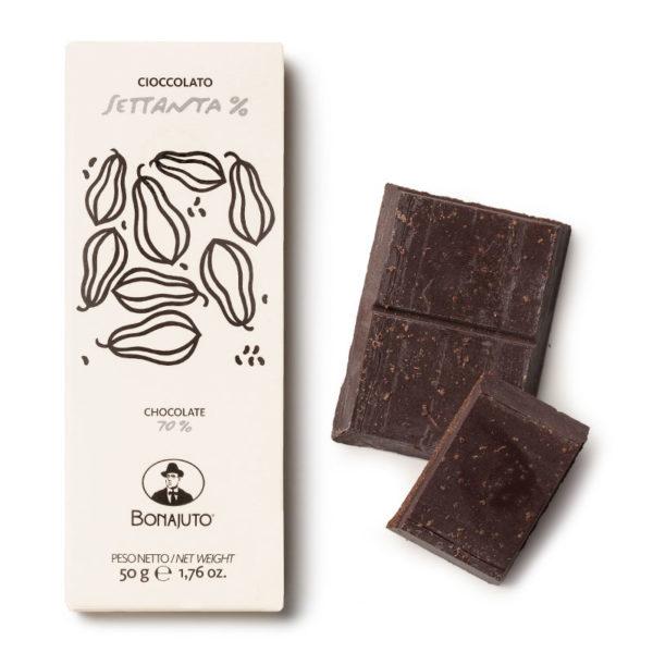 Cioccolato fondente 70%, 50 gr Dolci tipici siciliani Antica Dolceria Bonajuto
