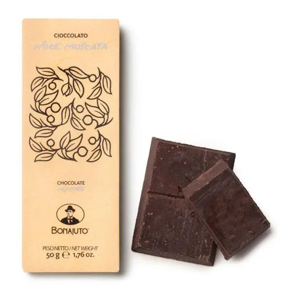 Cioccolato alla Noce Moscata, 50 gr Dolci tipici siciliani Antica Dolceria Bonajuto