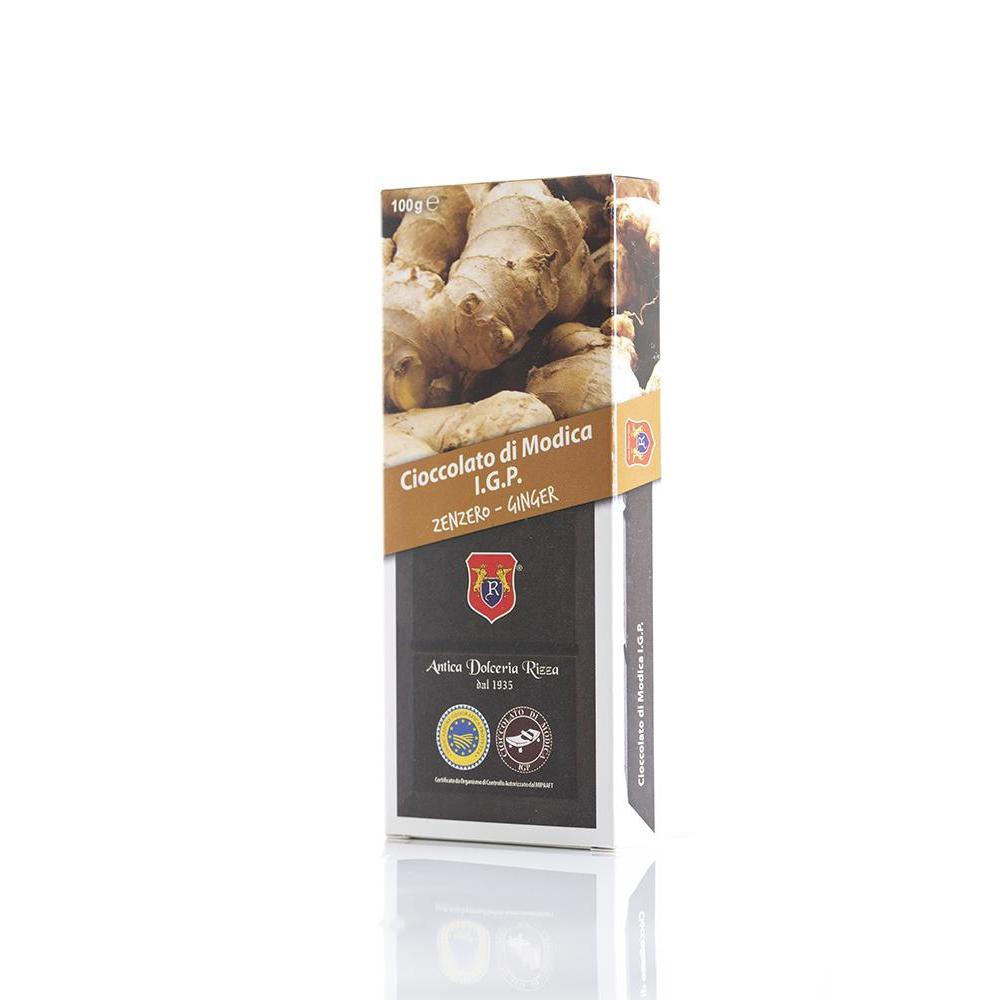 Cioccolato di Modica IGP allo zenzero, 100 gr Cioccolato di Modica Antica Dolceria Bonajuto