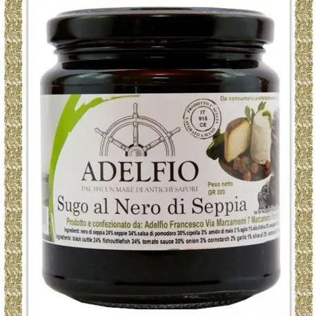 Sugo al Nero di Seppie, 300 gr Sugo Adelfio - Marzamemi