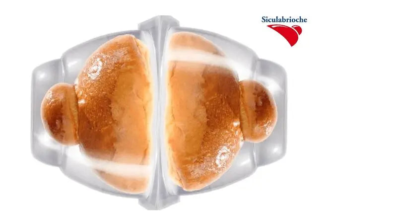 Mini Brioche siciliana artigianale , 52 capsule da 35 gr Dolci tipici siciliani Siculabrioche