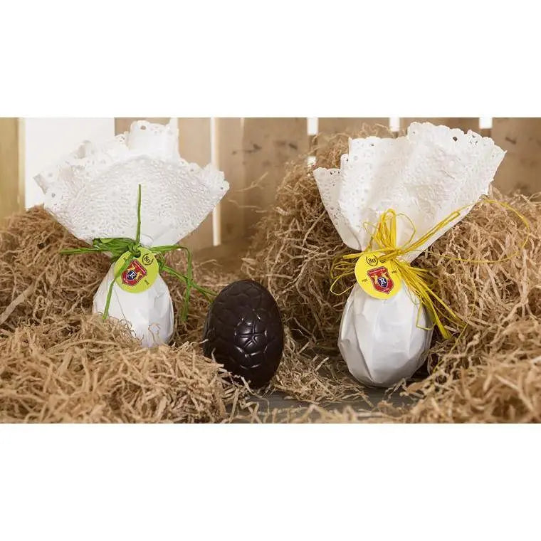 Ovetto Pasquale "Tartarugato" di puro cioccolato fondente extra di Modica 65% - Con sorpresa – Gr 60 Fiasconaro