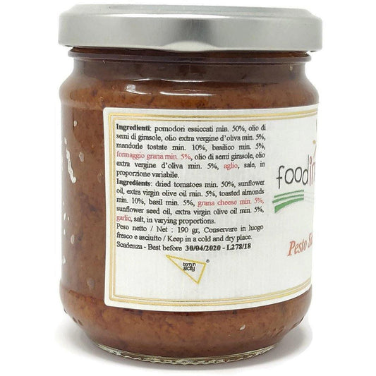 Pesto Siciliano con mandorle tostate, 190 grammi Pesto Food in Sicily
