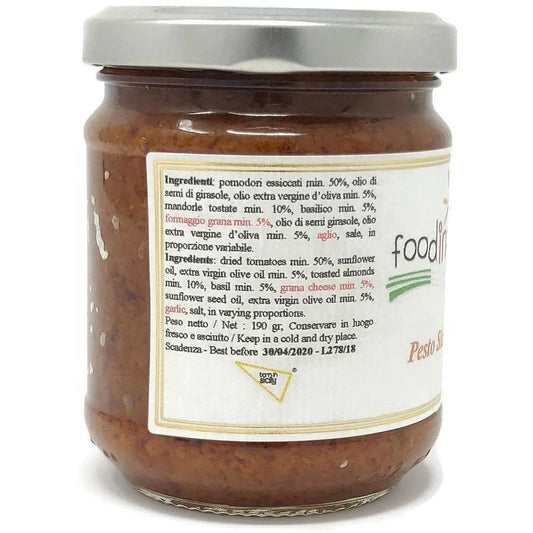 Pesto Siciliano con mandorle tostate, 190 grammi Pesto Food in Sicily